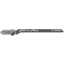 Foto van Bosch accessories 2608637879 decoupeerzaagblad t 119 bo, basic for wood, verpakking van 100 stuks 100 stuk(s)