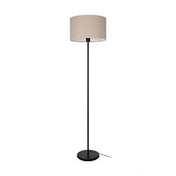 Foto van Eglo feniglia vloerlamp - e27 - 151 cm - beige/zwart - linnen