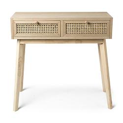 Foto van Webbing side table - 2 laden - 80x30x77 cm