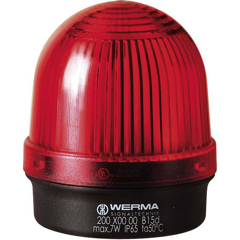 Foto van Werma signaltechnik signaallamp 200.100.00 200.100.00 rood continulicht 12 v/ac, 12 v/dc, 24 v/ac, 24 v/dc, 48 v/ac, 48 v/dc, 110 v/ac, 230 v/ac