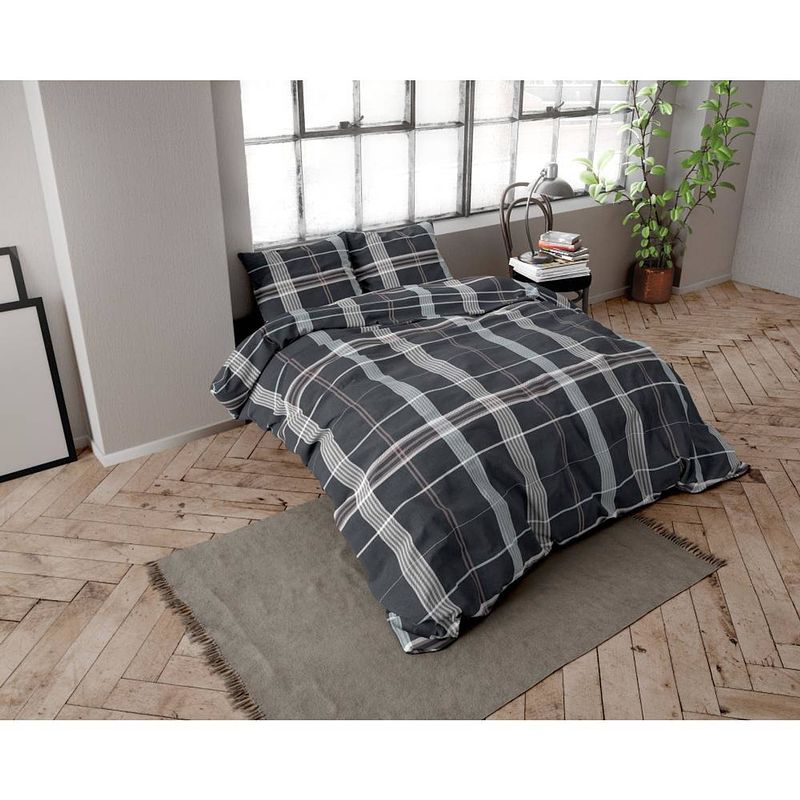 Foto van Dreamhouse dekbedovertrek flanel bruce taupe dekbedovertrek lits-jumeaux 240x220 + 2 - 60x70 cm