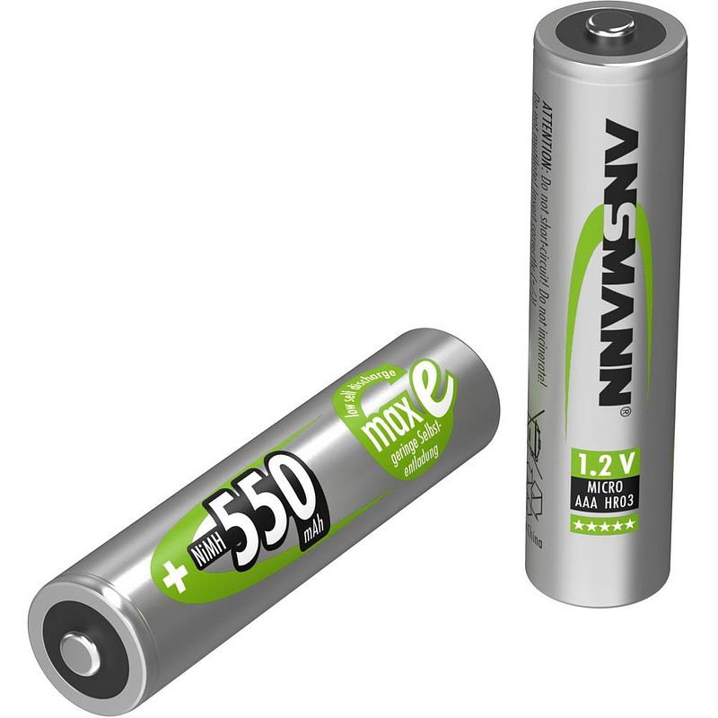 Foto van Ansmann maxe hr03 oplaadbare aaa batterij (potlood) nimh 550 mah 1.2 v 1 stuk(s)