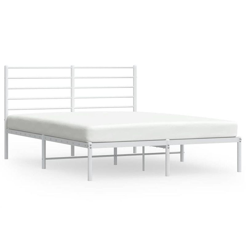 Foto van The living store klassiek bedframe - metaal - 196x142x90 cm - robuuste constructie