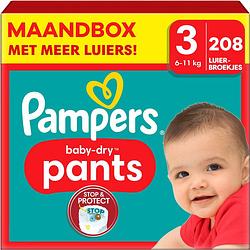 Foto van Pampers - baby dry pants - maat 3 - maandbox - 208 stuks - 6/11 kg