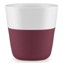 Foto van Eva solo kop espresso 80 ml porselein/siliconen rood/wit 2 stuks