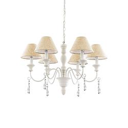 Foto van Ideal lux - provence - hanglamp - metaal - e14 - wit