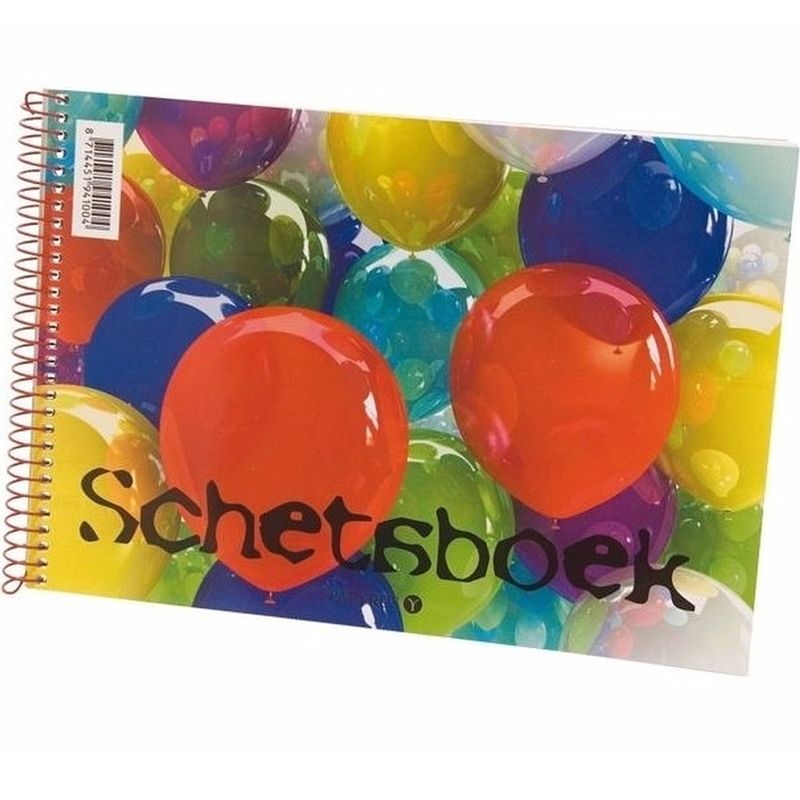 Foto van 3x schetsboek/tekenboek wit papier a3 formaat - schetsboeken