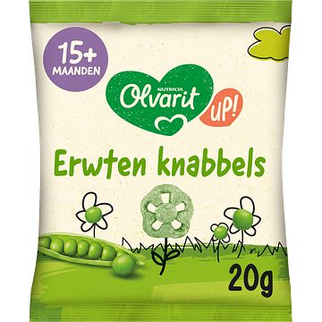 Foto van Olvarit up! erwten knabbels 15+ maanden 20g bij jumbo