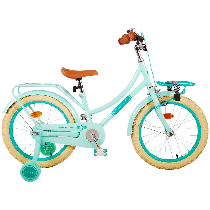 Foto van Volare excellent kinderfiets - meisjes - 18 inch - groen - 95% afgemonteerd