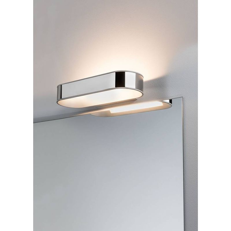 Foto van Paulmann agena 70948 led-wandlamp voor badkamer 20 w warmwit chroom, wit (mat)