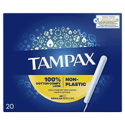 Foto van Tampax regular tampons met kartonnen inbrenghuls