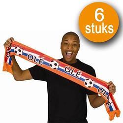 Foto van Oranje versiering 6 stuks oranje sjaal nederlands elftal ek/wk voetbal