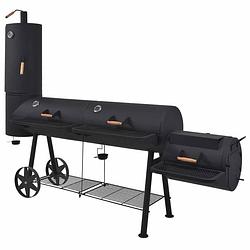 Foto van Vidaxl houtskoolbarbecue met onderplank xxxl zwart