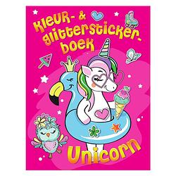 Foto van Mondikaarten kleur& glitter stickerboek unicorn