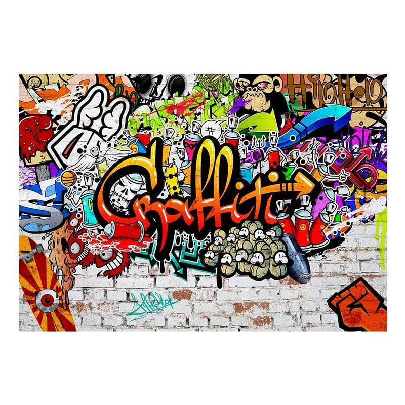 Foto van Artgeist colorful graffiti vlies fotobehang 350x245cm 7-banen