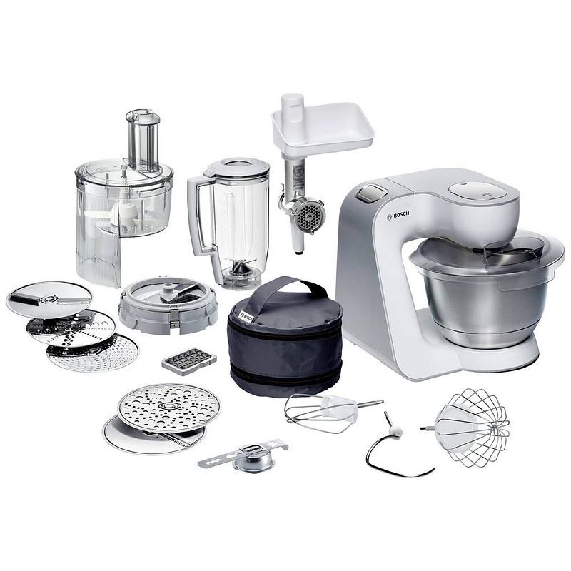 Foto van Bosch haushalt mum54270de foodprocessor 900 w wit, zilver