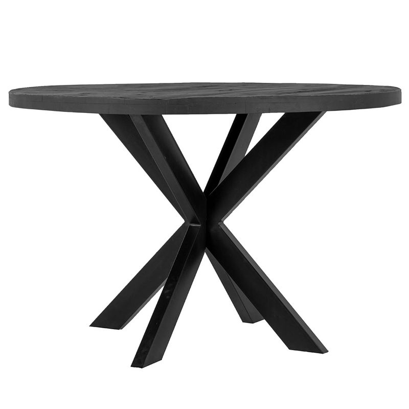 Foto van Giga meubel eettafel rond - zwart marmer - ø100cm - eettafel coco