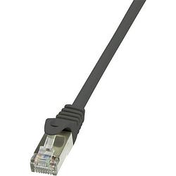 Foto van Logilink cp1093s rj45 netwerkkabel, patchkabel cat 5e f/utp 10.00 m zwart snagless 1 stuk(s)