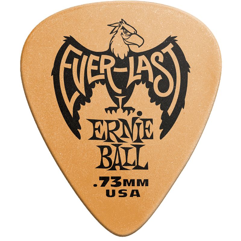 Foto van Ernie ball 9190 orange everlast 0.73 mm plectrumset (12 stuks)