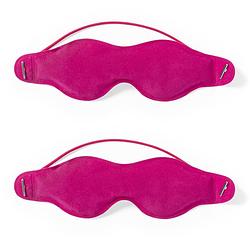 Foto van 2x stuks verkoelend oogmasker roze - slaapmaskers