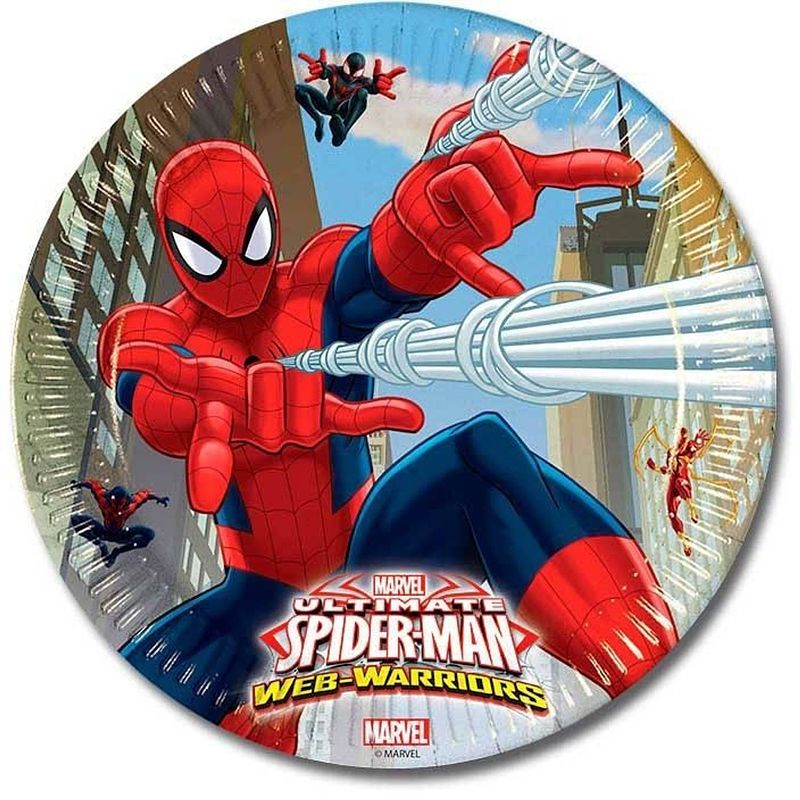 Foto van Feestborden spider-man 23 cm 8 stuks