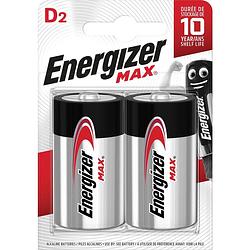 Foto van Energizer batterijen max d, blister van 2 stuks