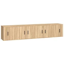 Foto van The living store televisiekastenset - sonoma eiken - 57 x 34.5 x 40 cm - stijlvol design