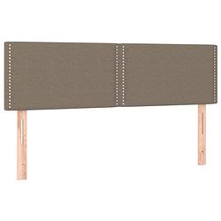 Foto van The living store hoofdbord classic - 144 x 5 x 78/88 cm - taupe