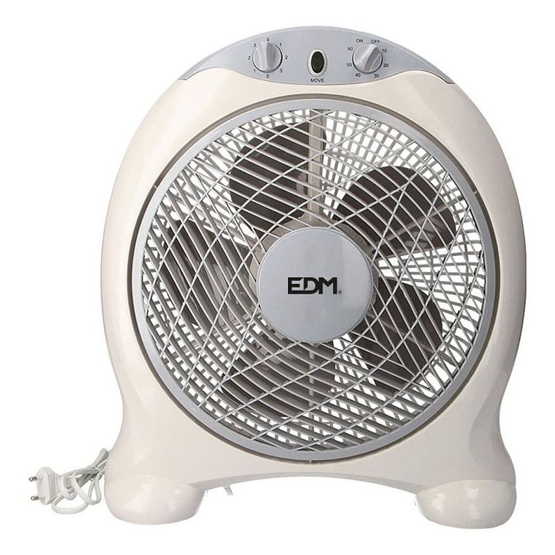 Foto van Tafelventilator edm grijs wit 45 w