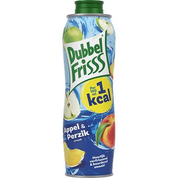 Foto van Dubbelfrisss siroop appel/ perzik 1 kcal 0, 75l bij jumbo