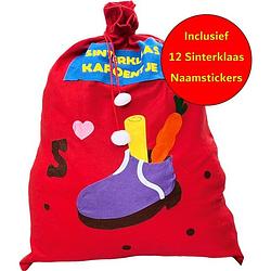 Foto van Zak van sinterklaas - geschenkzak - incl. 20 naamstickers - design 10 - afm. 90 x 60 cm