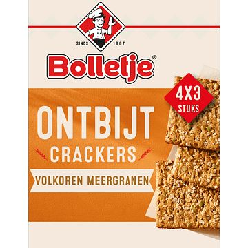 Foto van Bolletje ontbijtcrackers volkoren meergranen 4 x 3 stuks 250g bij jumbo