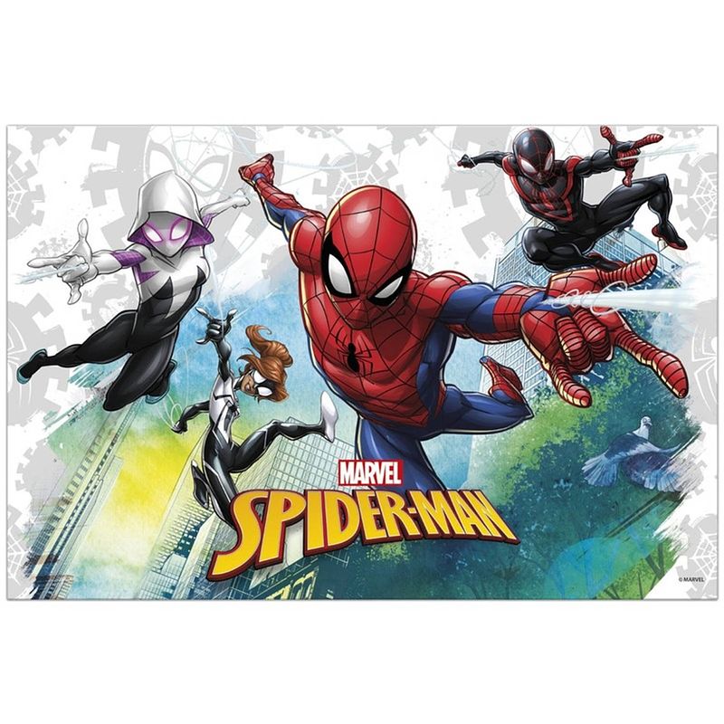 Foto van Marvel spiderman themafeest tafelkleed/tafelzeil 120 x 180 cm - kinderfeestje kunststof/plastic tafeldecoraties