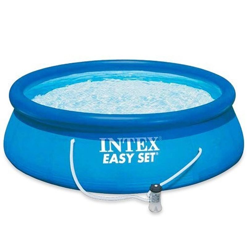 Foto van Intex easy set opblaaszwembad met filterpomp blauw 305 cm