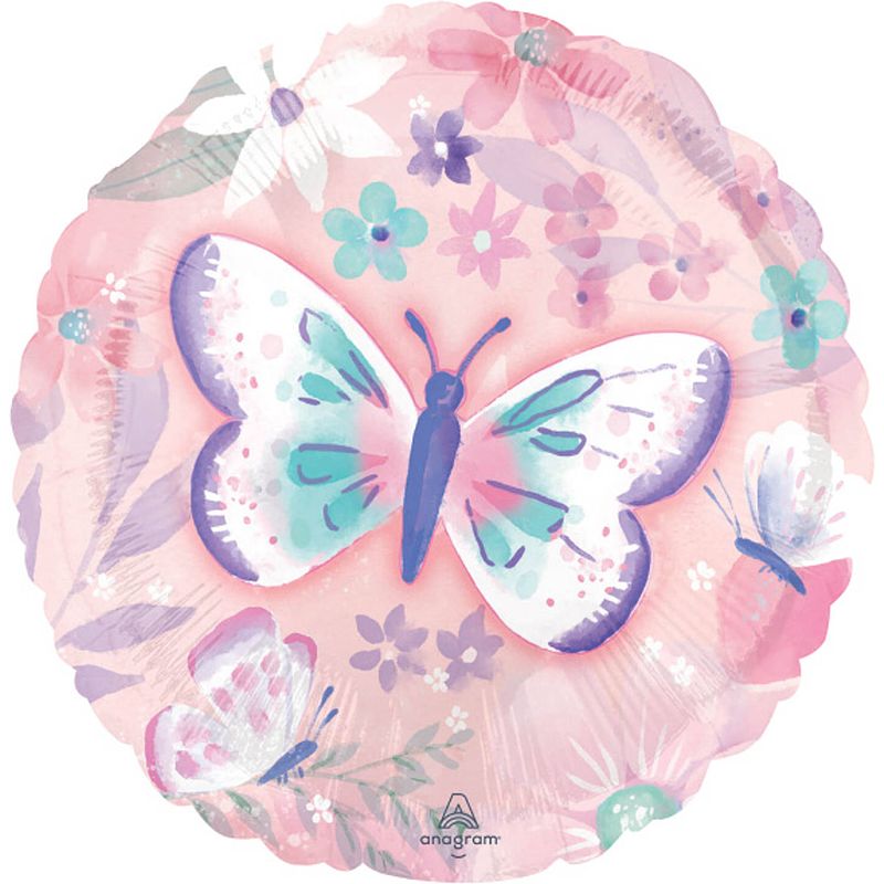 Foto van Anagram folieballon flutter 43 cm roze