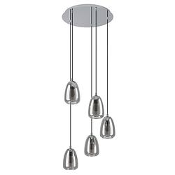 Foto van Eglo alobrase hanglamp - 5 lichts - ø54 cm - e27 - chroom