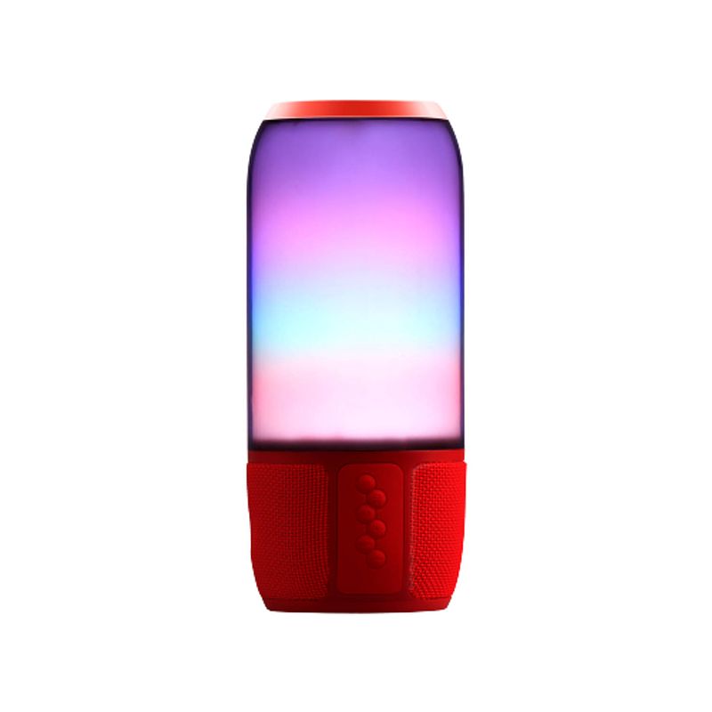 Foto van V-tac vt-7456 bluetooth speaker met rgb verlichting - 2x 3watt - rood