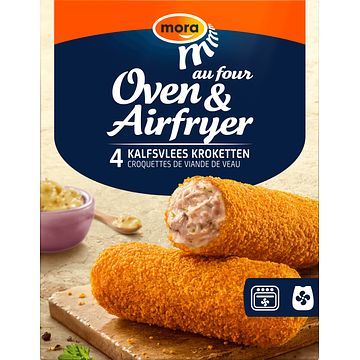 Foto van Mora oven & airfryer kalfsvlees kroketten 4 x 75g bij jumbo