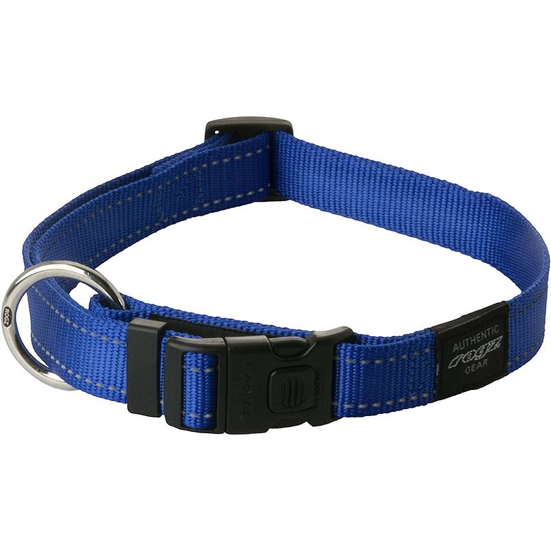 Foto van Rogz for dogz hondenhalsband fanbelt 34-56 cm nylon blauw