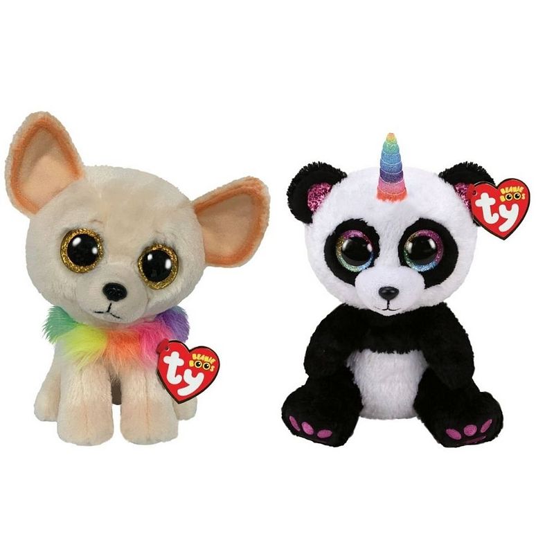 Foto van Ty - knuffel - beanie buddy - chewey chihuahua & paris panda