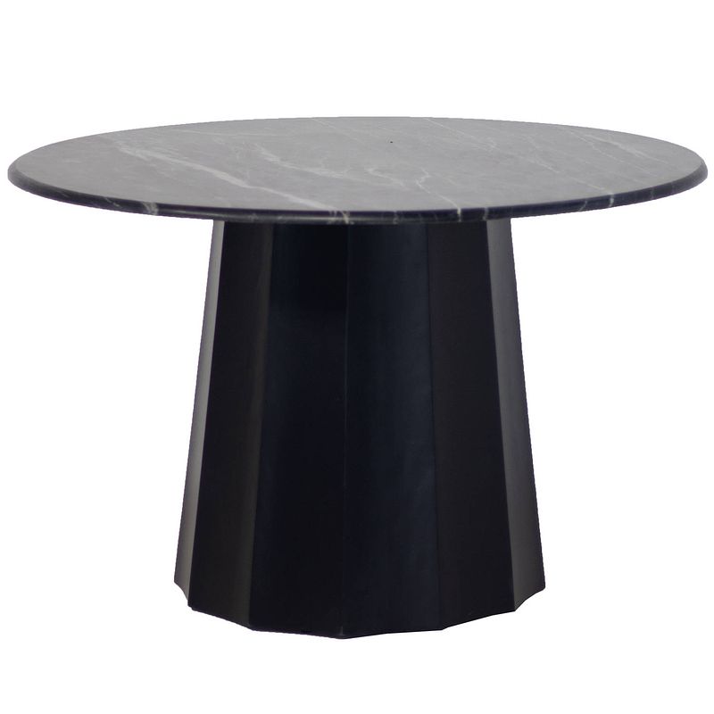 Foto van Giga meubel eettafel rond - zwart marmer - ø120cm - eettafel bodhi