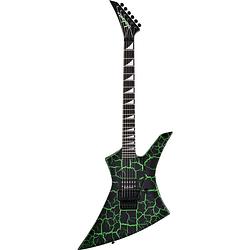 Foto van Jackson pro series signature brandon ellis kelly green crackle elektrische gitaar met floyd rose 1000