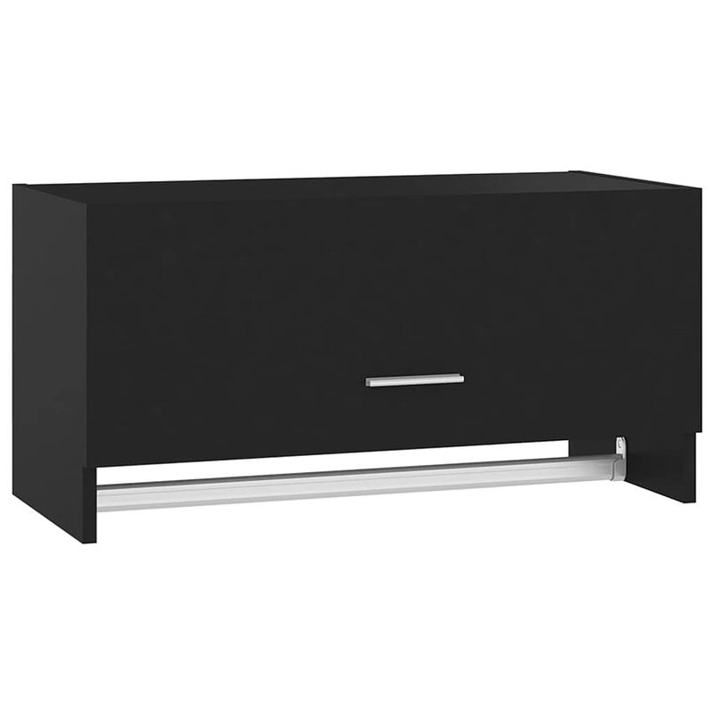 Foto van The living store kledingkast - compact - zwart - 70 x 32.5 x 35 cm - stevige constructie