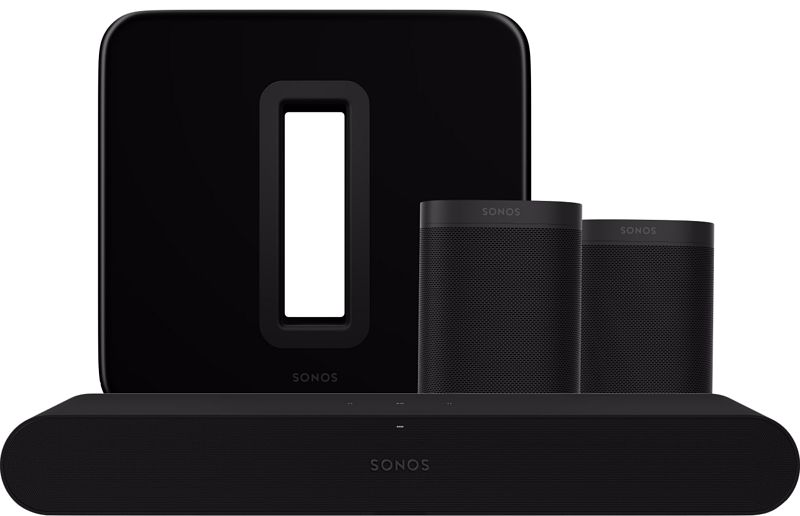 Foto van Sonos ray zwart + one (2x) + sub g3