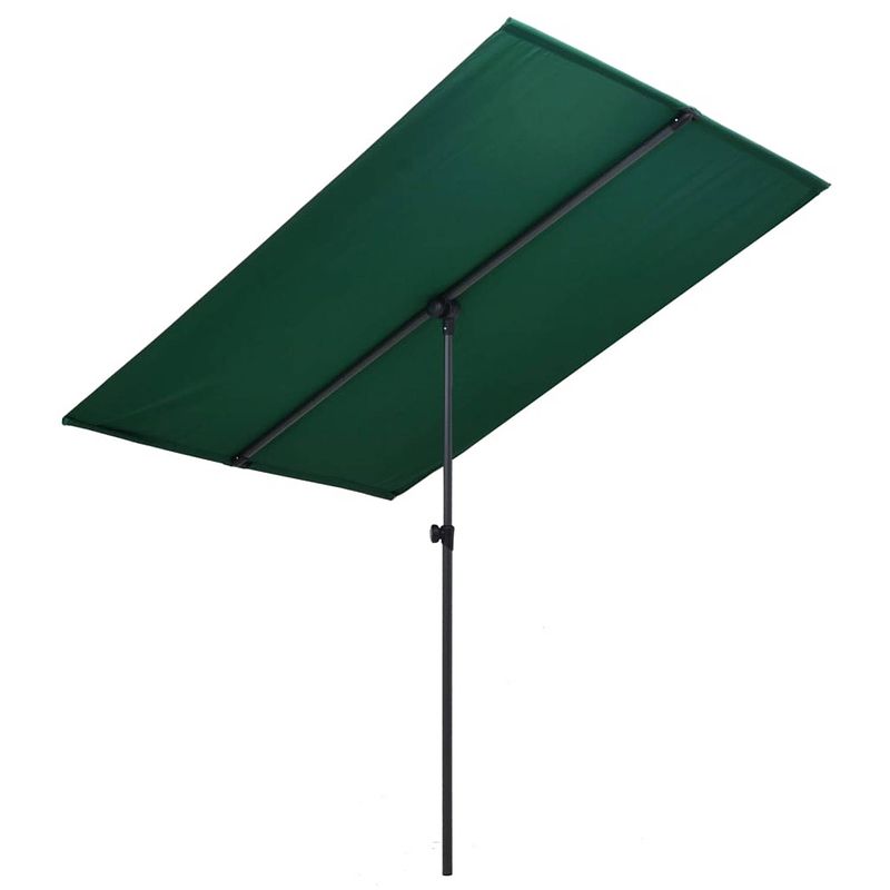 Foto van Vidaxl parasol met aluminium paal 2x1,5 m groen