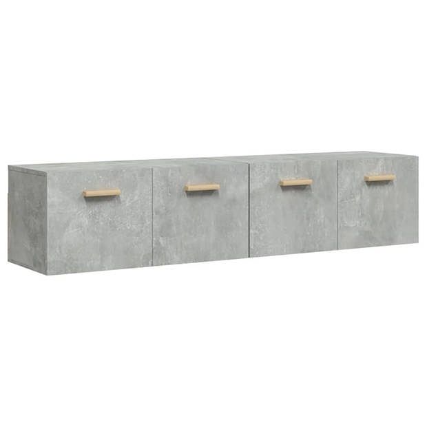 Foto van Vidaxl wandkasten 2 st 80x35x36,5 cm bewerkt hout betongrijs