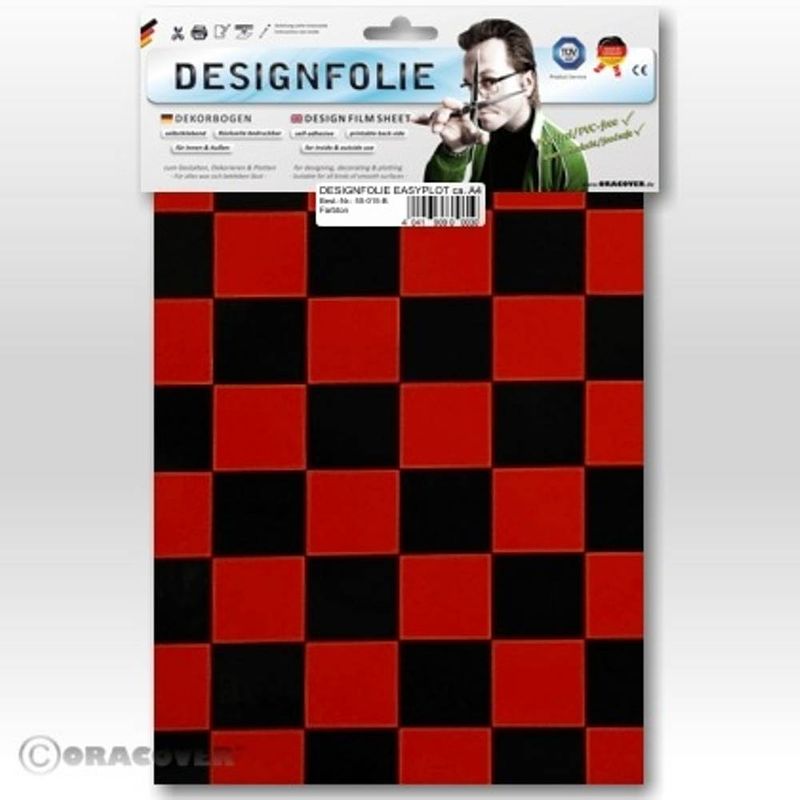 Foto van Oracover 87-023-071-b designfolie easyplot fun 3 (l x b) 300 mm x 208 mm rood, zwart