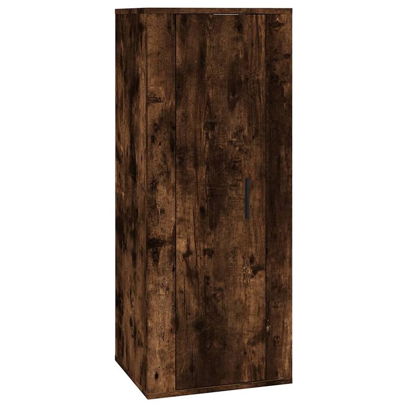 Foto van The living store televisiewandmeubel - classic - meubel - 40 x 34.5 x 100 cm - gerookt eiken