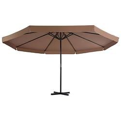 Foto van The living store tuinparasol - hangend - 500 x 385 cm - taupe