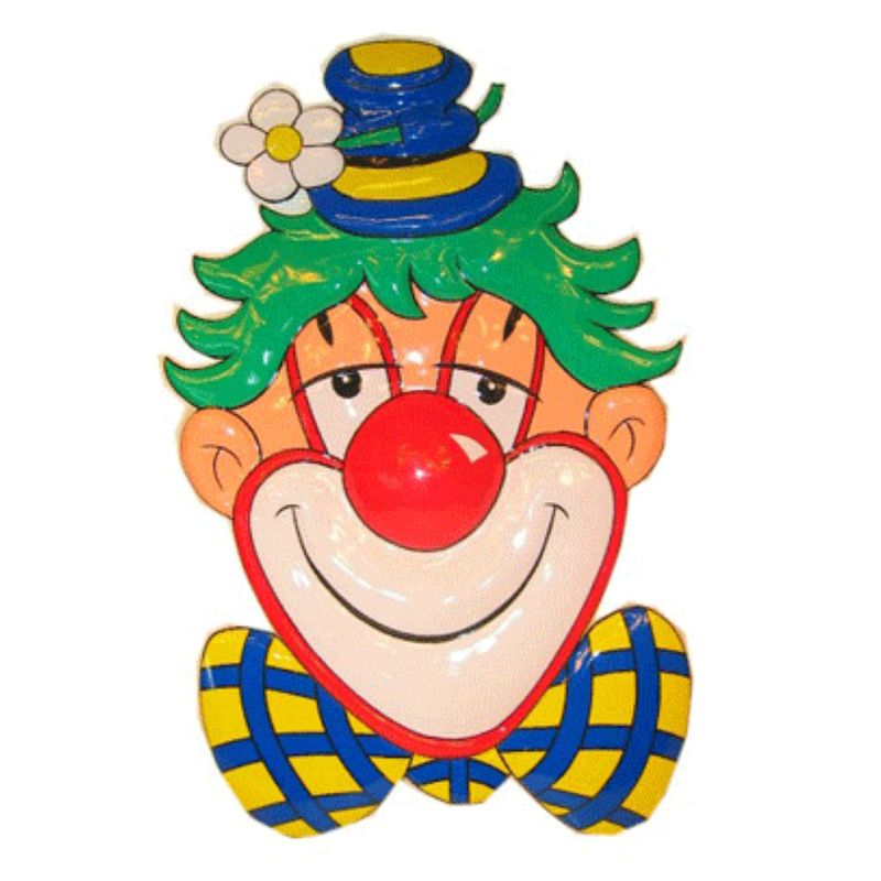 Foto van Clown decoratie 70 cm - feestdecoratievoorwerp